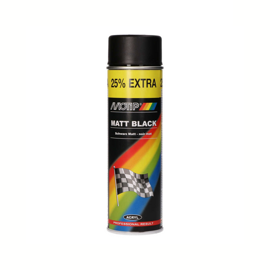 Motip Verf Mat Zwart 500ml