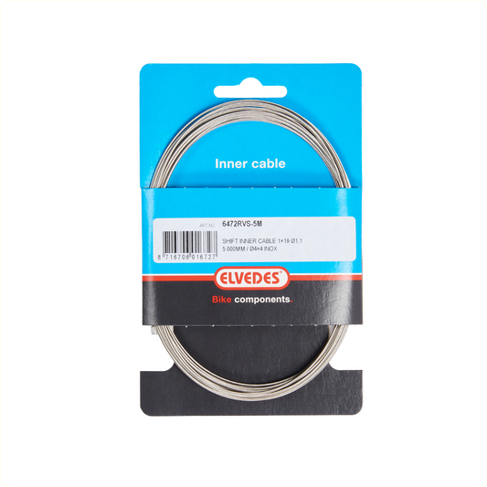 Elvedes Binnenkabel RVS 5.00m Nippel 4x4